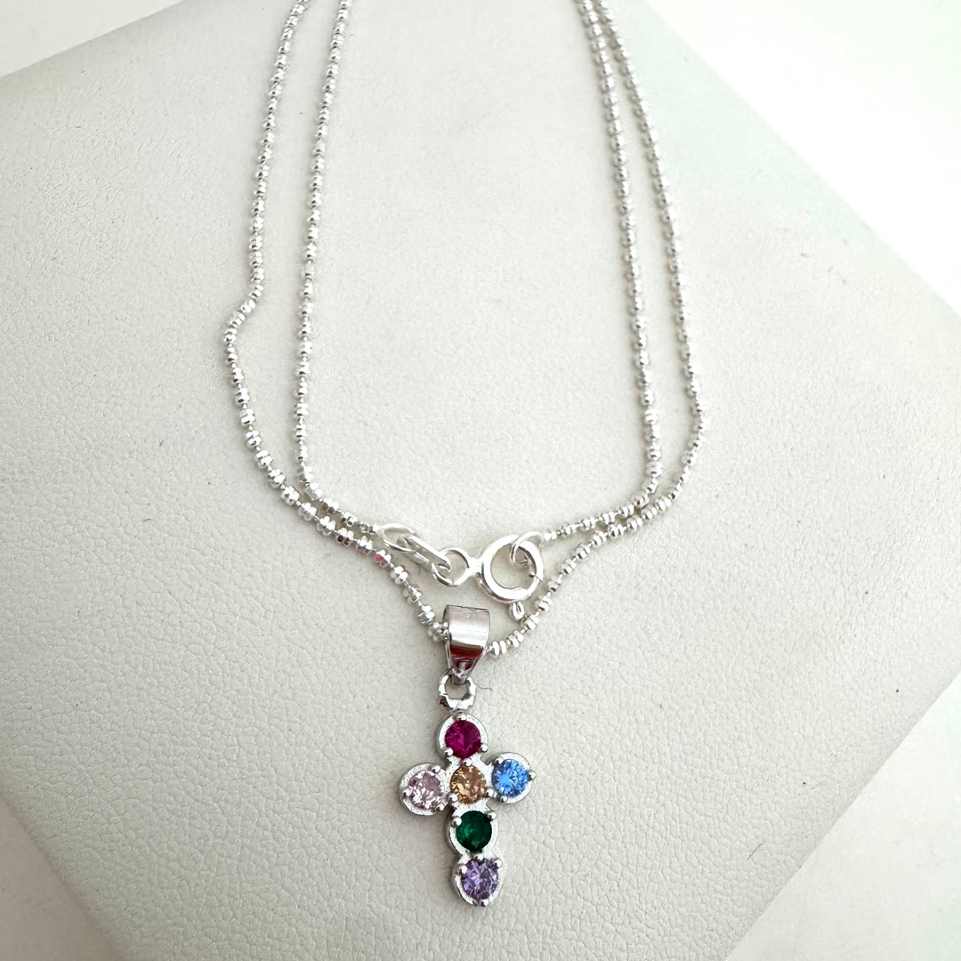 Cadena con Cruz de plata .925