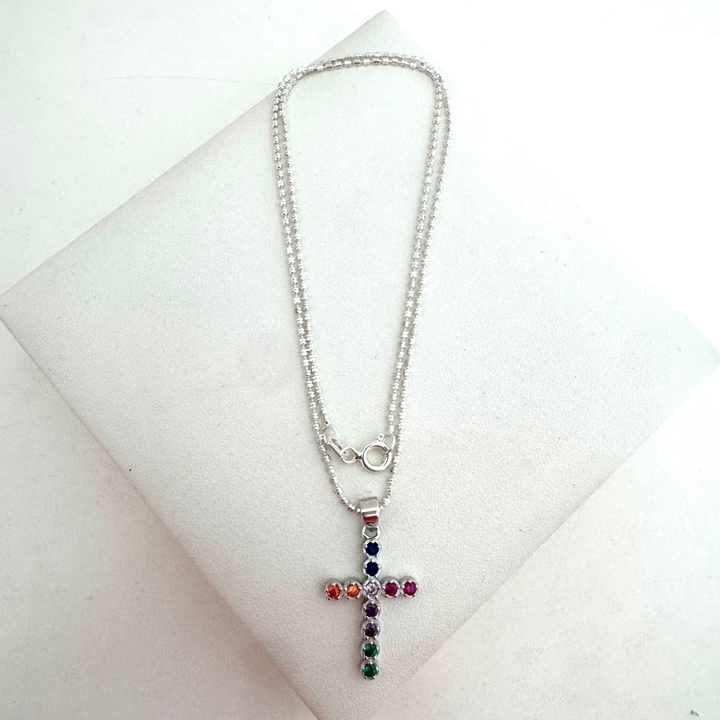 Cadena con Cruz de plata .925